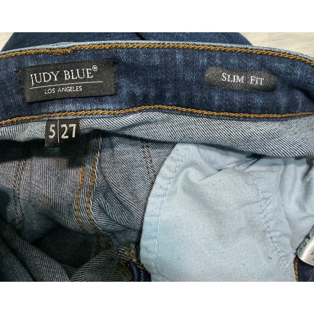 Judy‎ Blue Slim Fit Jeans Size 27 Medium Wash Distressed Stretch Denim Capsule - Picture 6 of 12